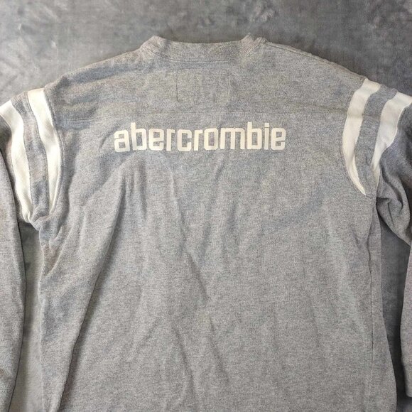 Abercrombie&fitch sweater L grey Athleisure Street comfy basic gym casual 90s - Picture 10 of 11